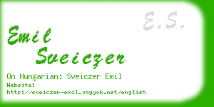 emil sveiczer business card